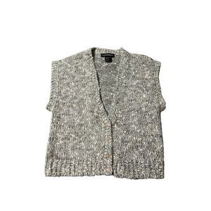 Counterparts sweater vest vintage gray multi color wool blend M